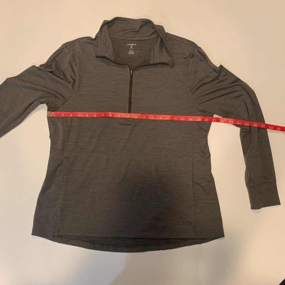 EUC LAYER 8 Qwick Dry Women's 1/4 Zip Pullover XL Light Olive (Almost Gray) - Picture 10 of 15